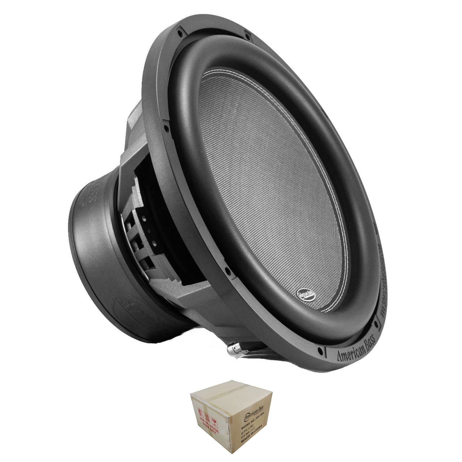 American Bass 153000 Watt Black Subwoofer Dual 4 Ohm Voice Coil XR 15D4