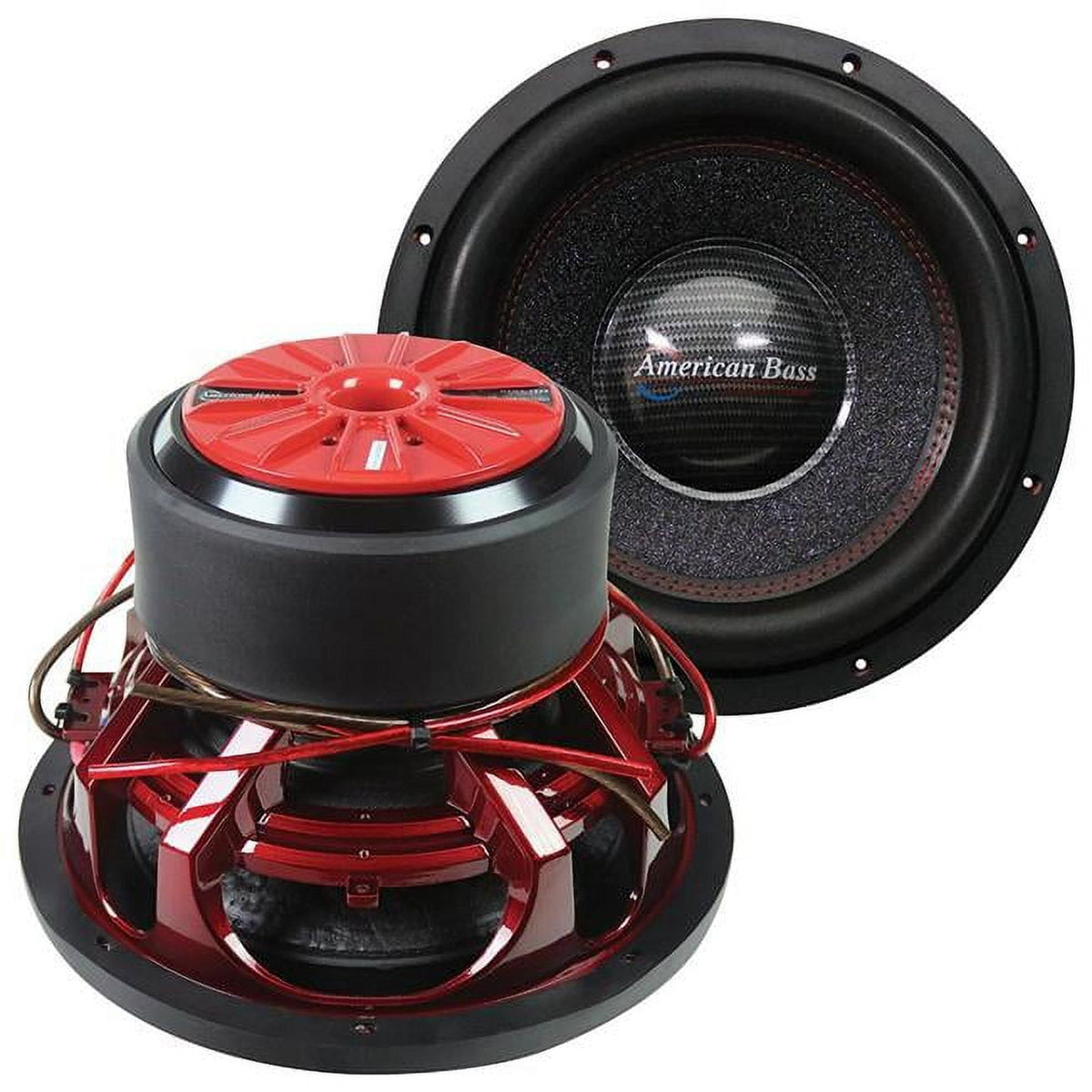 American Bass HAWK-1244 123000W Max Dual 4-Ohm Voice Coil DVC Car Subwoofer