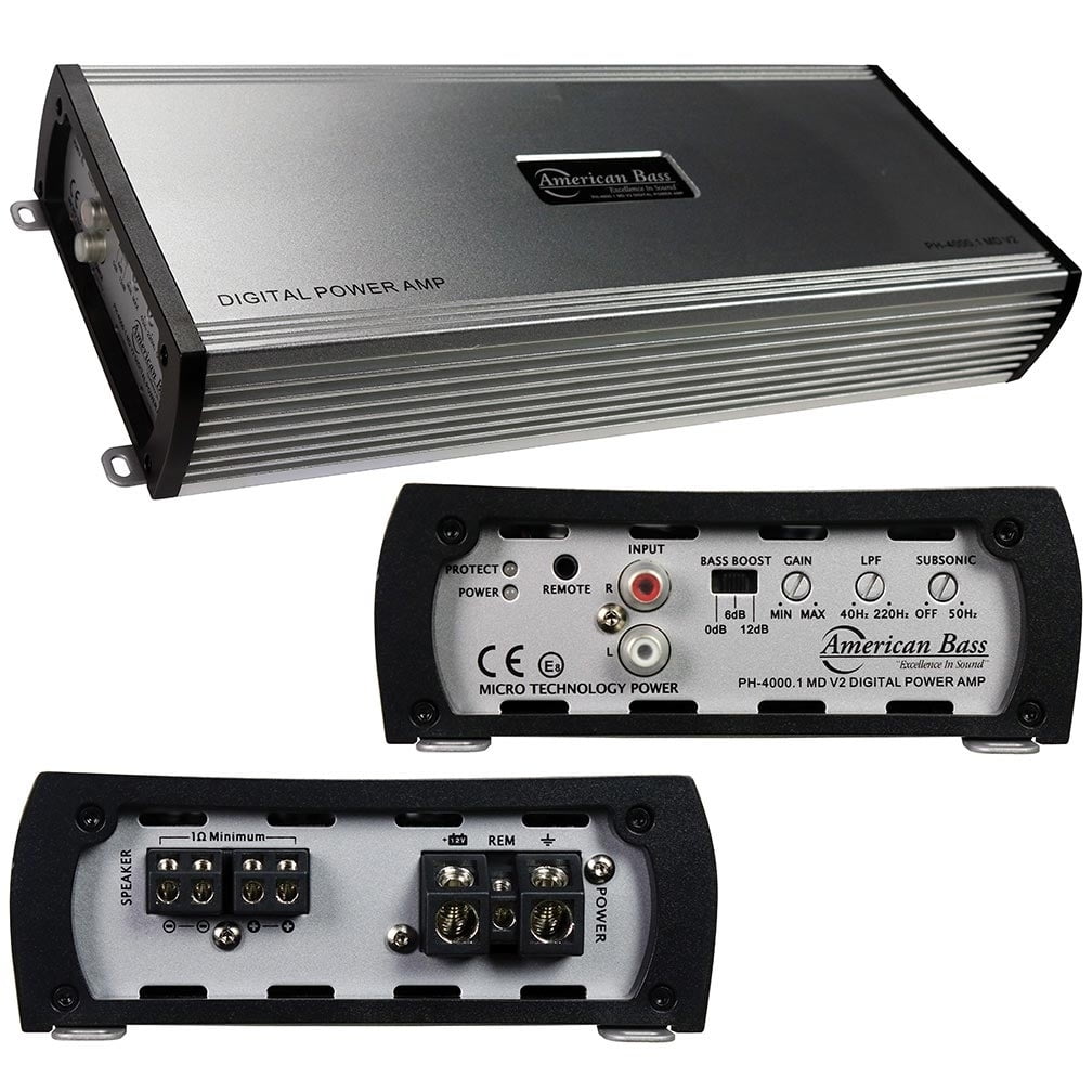American Bass PH 4000 V2 Full Range 4 Channel Car Audio Amplifier