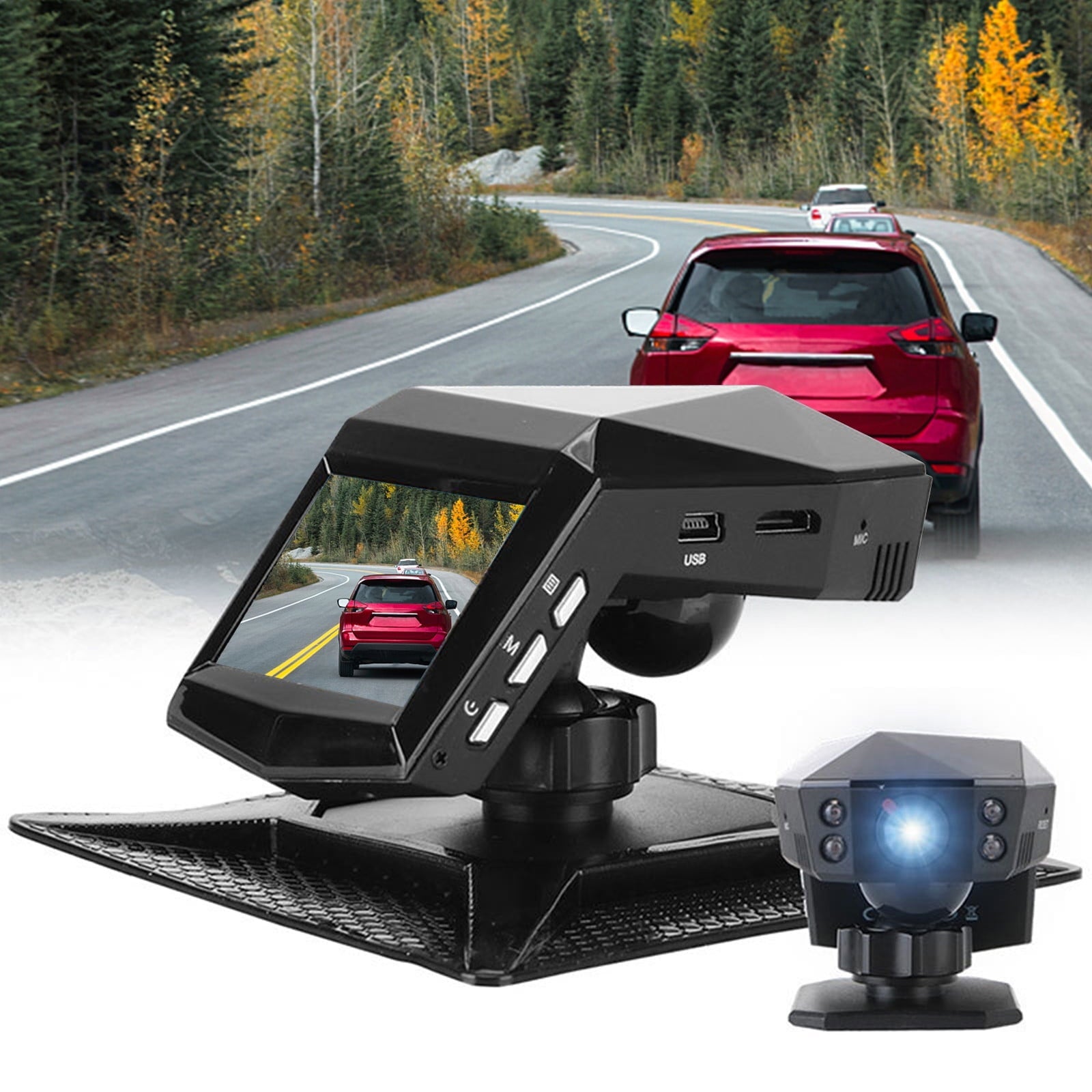 Arghm Center Console Dash Cam Clearance,1080P HD,Night Vision,Loop Recording,170¡«Wide-angle,WDR,Parking Monitoring,ABS