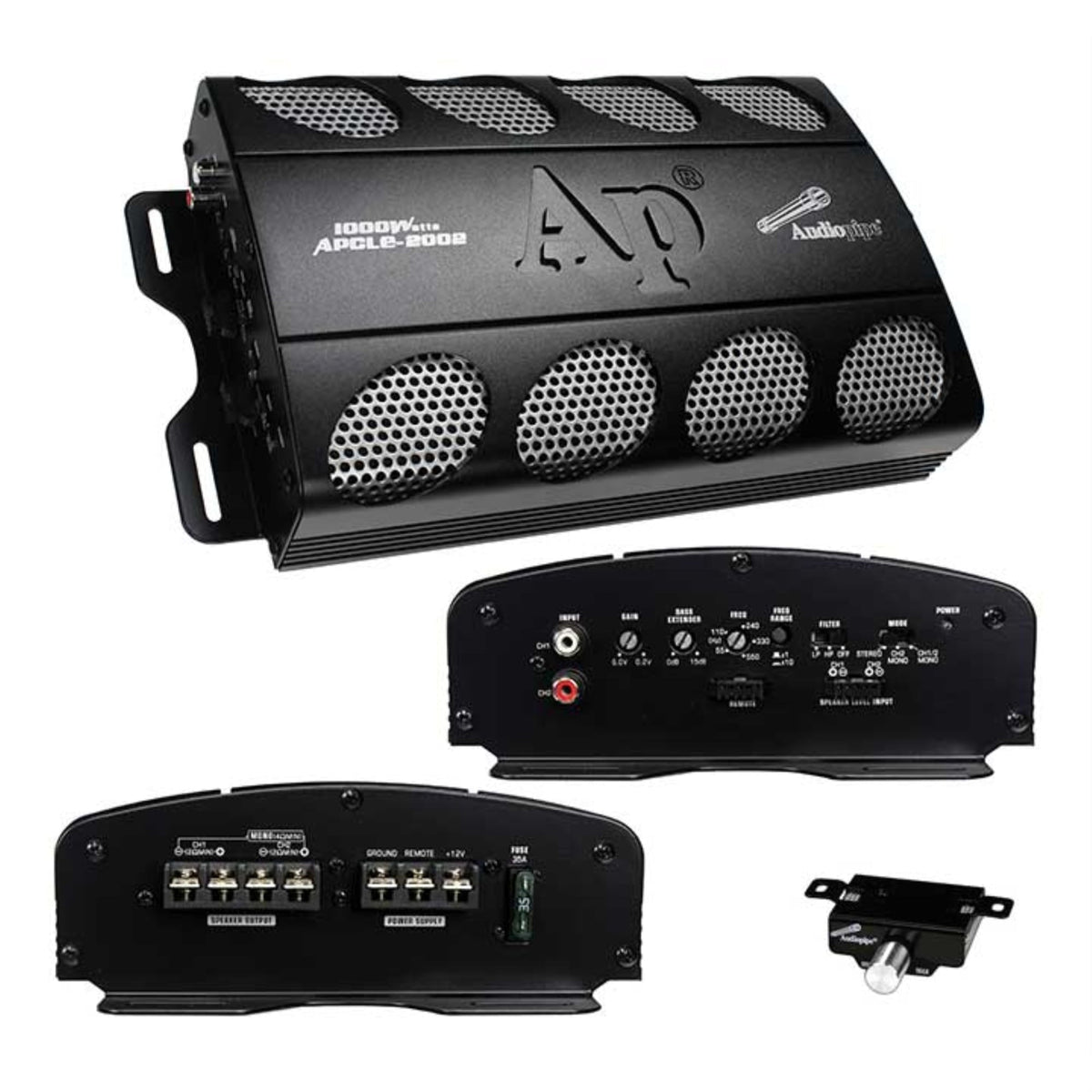 AudioPipe APCLE-2002 Class AB 1000 Watt 2 Channel MOSFET Car Stereo Amplifier