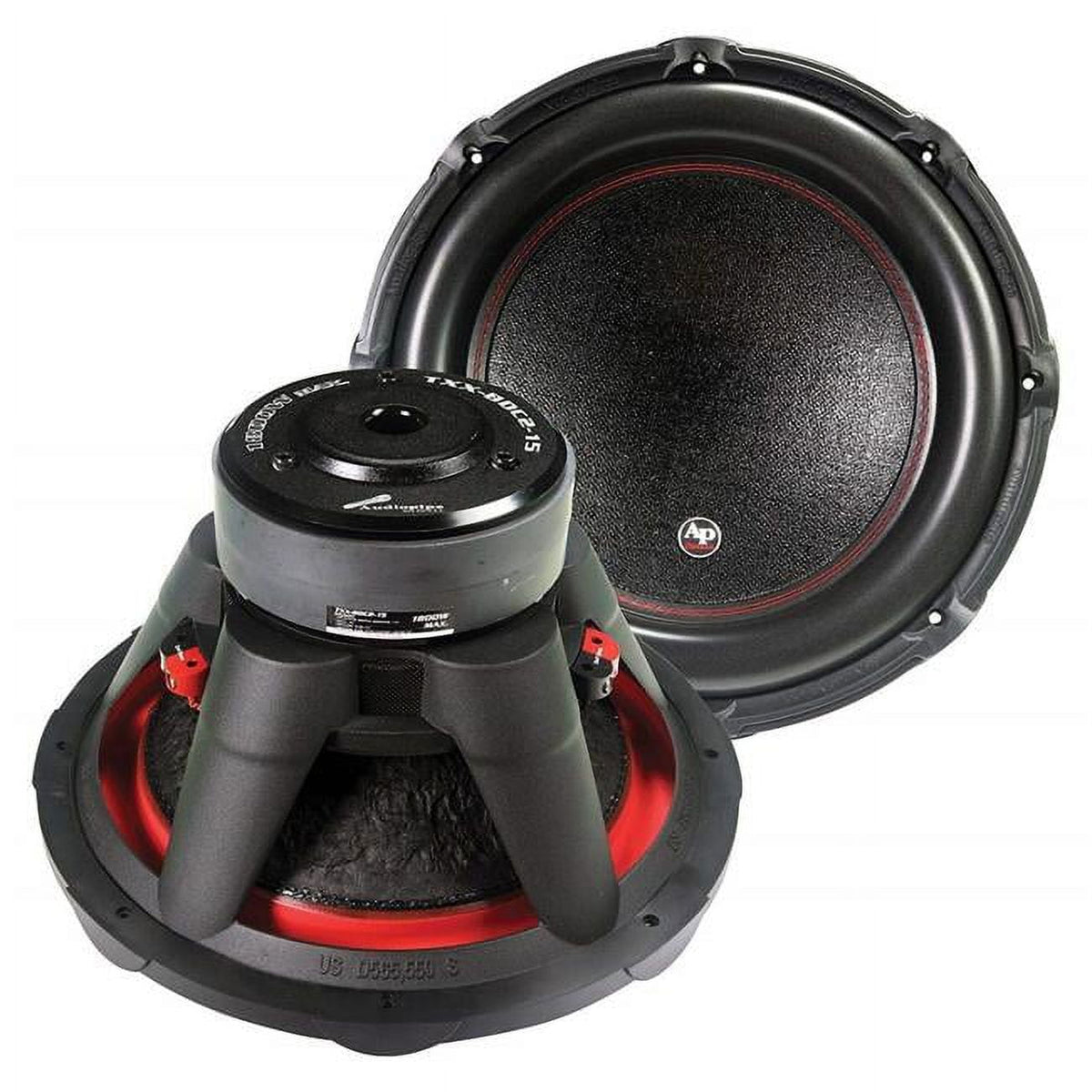 AudioPipe TXX-BDC2-15 High Power 2000W 154 Ohm DVC Car Audio Subwoofer, Black