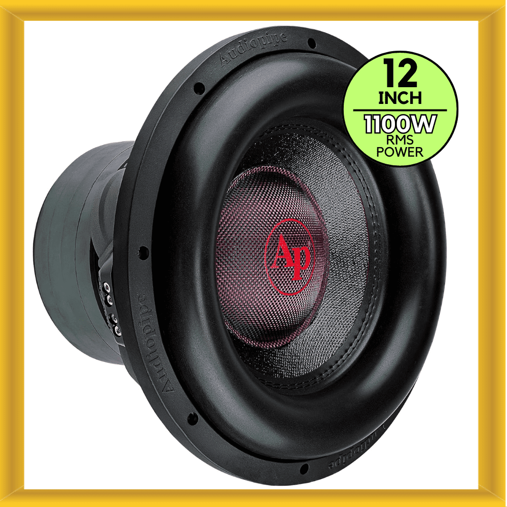 Audiopipe 12Quad Stack Composite Cone Subwoofer (TXX-BDC-IV-12), Superior Performance, 2200W, 4 Magnets, BASV Voice Coil, Aluminum Basket, Multi-Connect, Non-Press Paper Cone, 2 x 4 Ohms