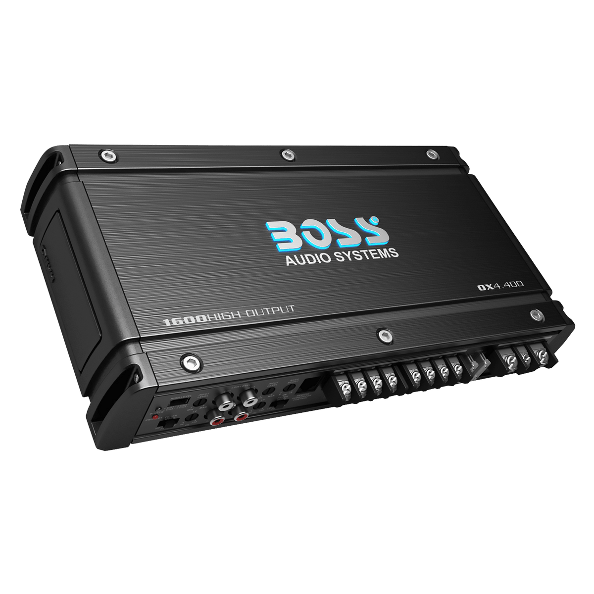 BOSS Audio OX4.400 4 Channel Car Amplifier, 1600 Watts, MOSFET Power, Bridgeable