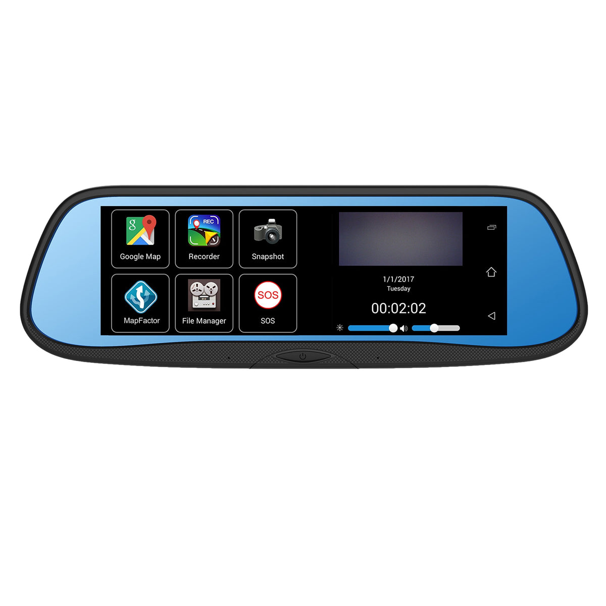 BOYO VTG700X 7Rear View DVR Mirror Monitor with Camera and Android System