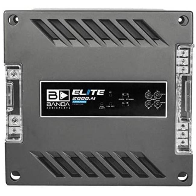 Banda 2000.42OHMGREEN 2000W 2 Ohms 4-Channel Elite Car Amplifier, Green