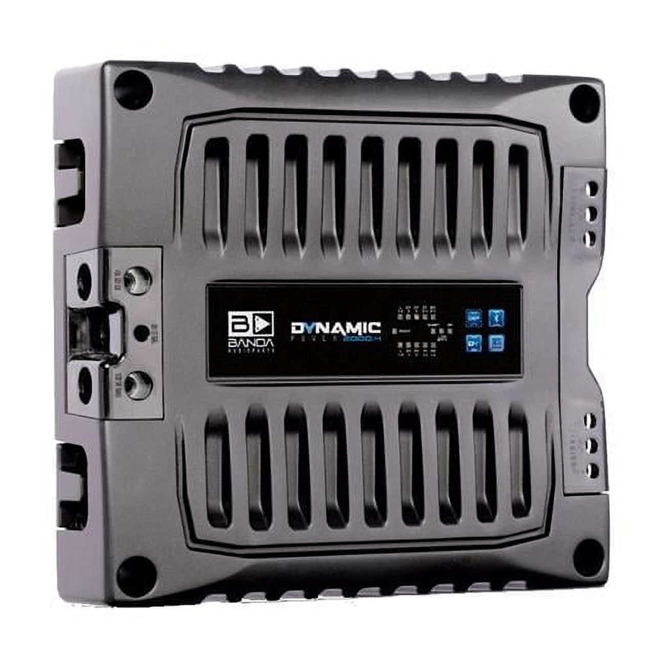 Banda  Android & Apple App Controllable Car Bluetooth Four Channel Audio Amplifier, Black