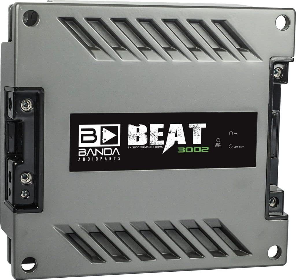 Banda BEAT3000.2RED 3000W 2 Ohm Beat Car Audio Amplifier, Red