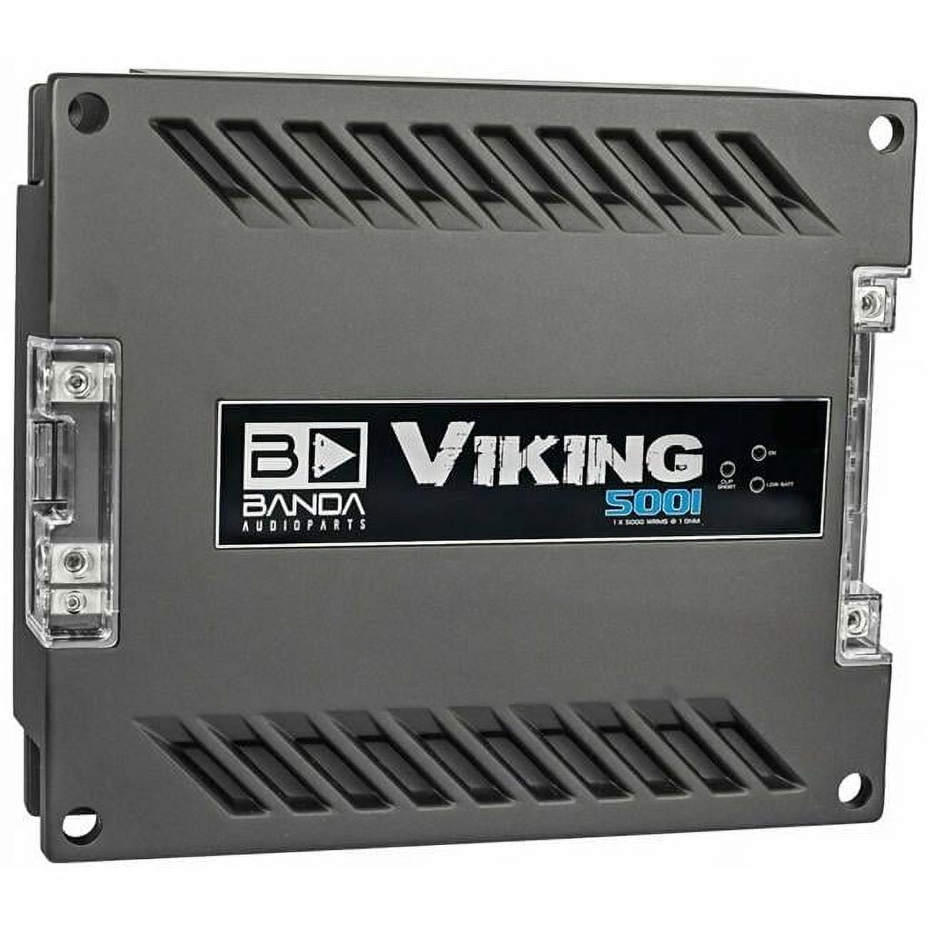 Banda VIKING5001 Viking 5001 One Channel 5000 Watts Max @ 1 Ohm Car Audio Mono Amplifier