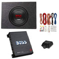 Boss 101500W Subwoofer + Q Power Truck Enclosure + Boss 1100W A/B Amplifier