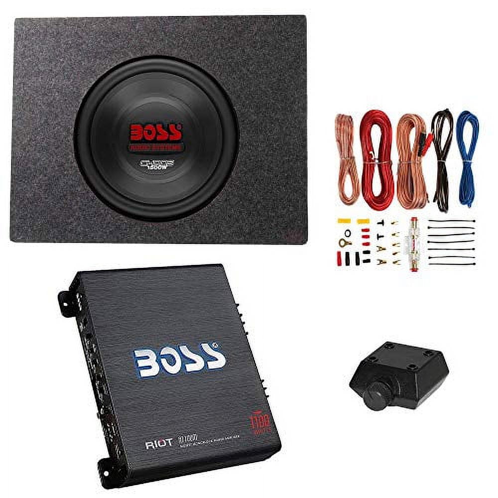 Boss 101500W Subwoofer + Q Power Truck Enclosure + Boss 1100W A/B Amplifier