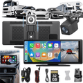Cartablet Promax 2025 Model, Cartablet Pro Max 2025 Model, 10.26HD Portable Carplay Screen for Car with 4k, 1080P Backup Camera, Voice Control/Mirror Link/GPS Navigation,32GB