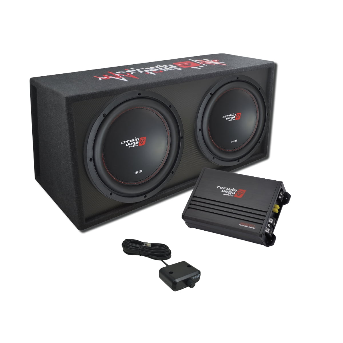 Cerwin-Vega Basskit 2x12Vented Enclosure with XED3001D Amplifier