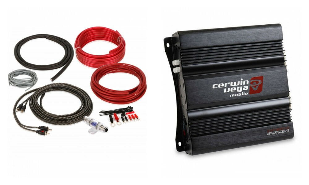 Cerwin Vega CVP1600.1D Amplifier + Free Belva 8 Gauge Amp Kit CVP Series Monoblock Class-D Amplifier + Belva BAK82 Amp Wiring Kit