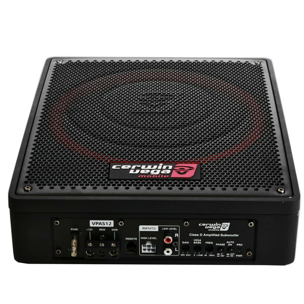 Cerwin Vega Mobile VPAS12-12 600 Watt Car Subwoofer, Black, 12