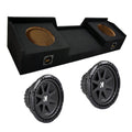 Custom Chevy Silverado 99-06 Ext Cab Dual 10 Loaded Kicker C10 Sub Box Enclosure