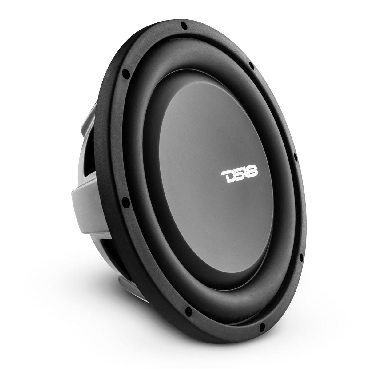 DS18 Water-Resistant Durable Car Subwoofers with Paper Cone, Rubber Black, 10x 10x 4.5, 12 lbs
