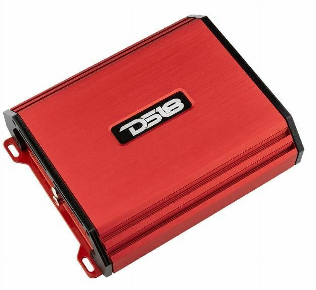 DS18 S-1100.2 1100W 2 Channel Vehicle Audio Amplifier, Red, 2.95 lbs