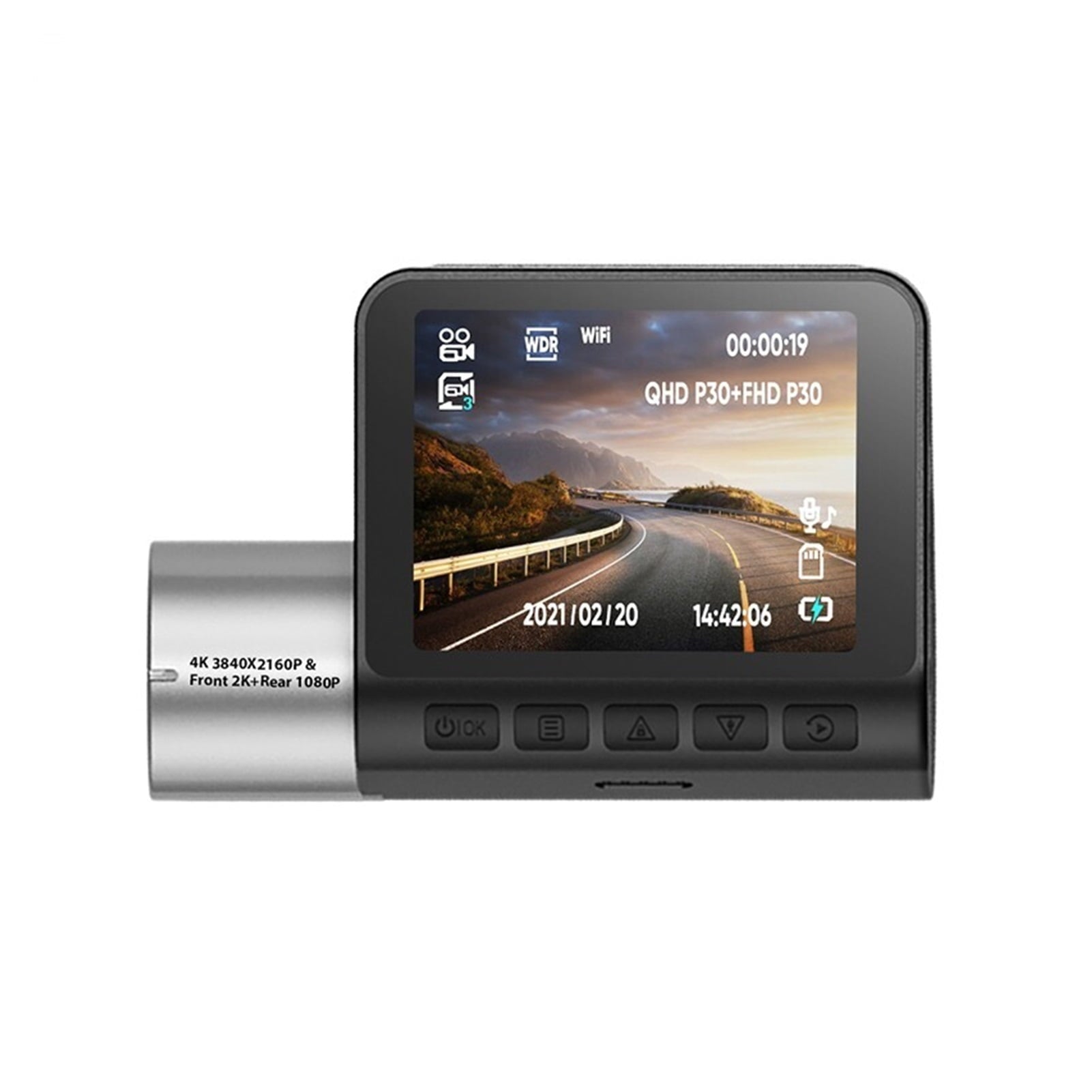 Dash Cam Car DVR Camera Wifi 3840*2160P Night Vision G-sensor 360 Degree Video Recorder English Smart Voice