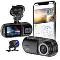 Dash Camera for Cars, Dash Cam Three Recording Driving Recorder High-definition 4K WiFi Reversing GPS Trajectory Car Recorder