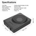Dazzduo 10, 600 Watts 2 Ohm Built In Amplifier Subwoofer, High Power, Black