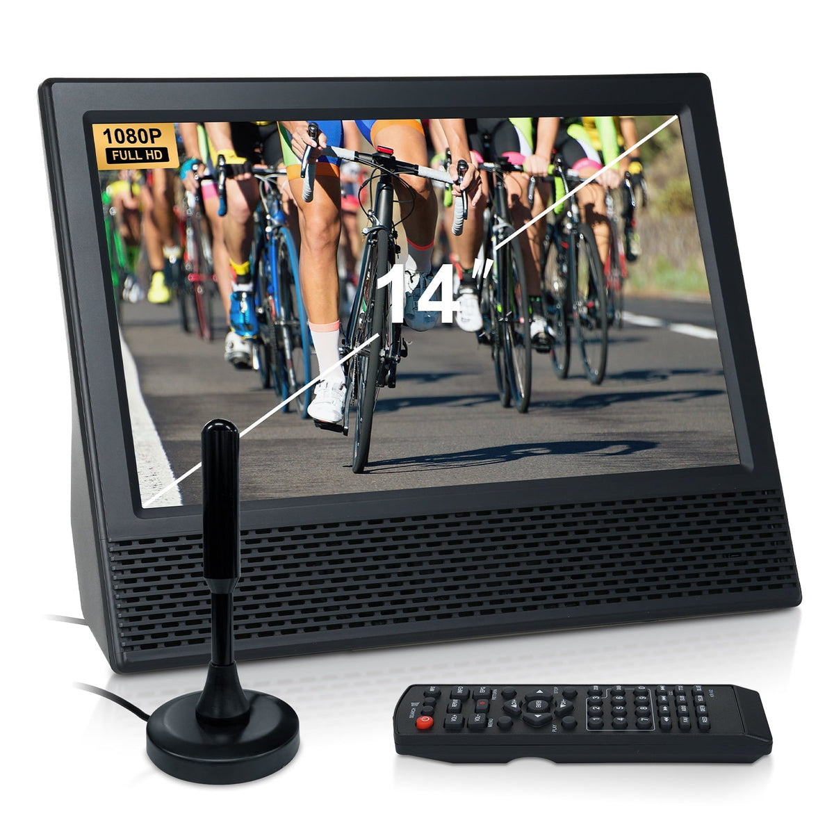 Digital Player,Player And Boat Car Tv Player 14-inch 14 Inch Portable Radio Player Portable Tv Player Portable With Antenna Tv Battery Campervan Tv Player With Remote Player Player Radio