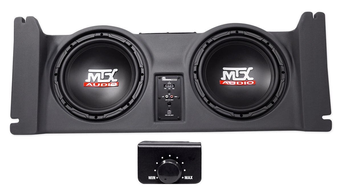 Dual 10Powered MTX Subwoofers+Sealed Sub Enclosure For 97-06 Jeep Wrangler TJ