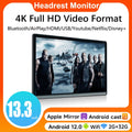 Dual HMDI 14Headrest Monitor Monitor IPS Android 12 8G+128G Tablet Touch Screen For Car Rear Seat Player Video Music FM BT AirPlay