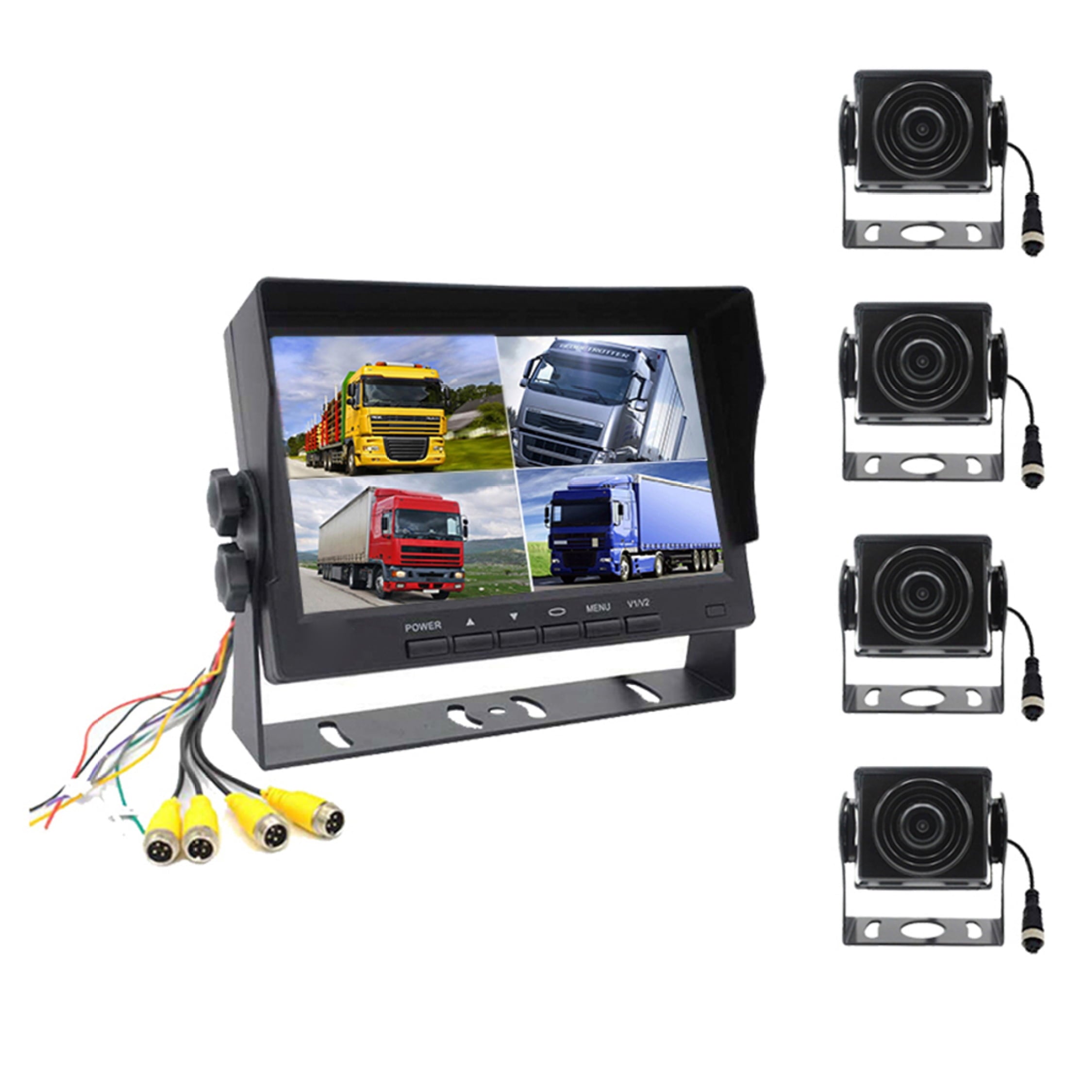 EUBUY 7Inch Truck Rear Driving Camera Heavy Duty Vehicle 1080P Rearview Reverse Waterproof Camera Front/Rear Cameras for Trailer Bus Van RV Camper Motorhome Type 3