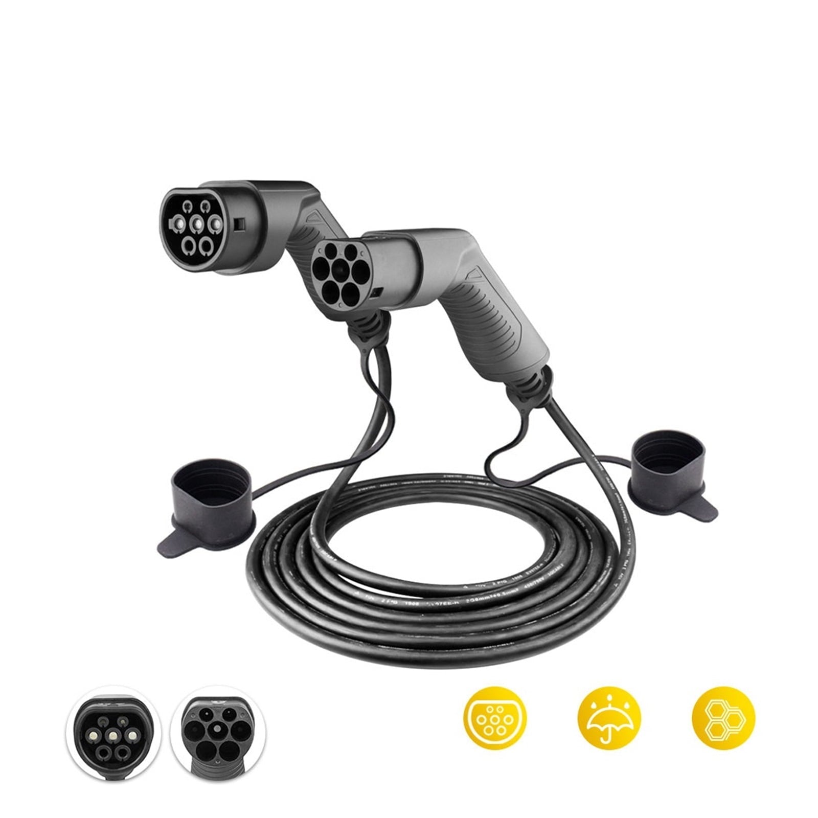 EV Charging Cable 16A 11KW Three Phase for Electric Car Charger Station Type 2 Female to Male
