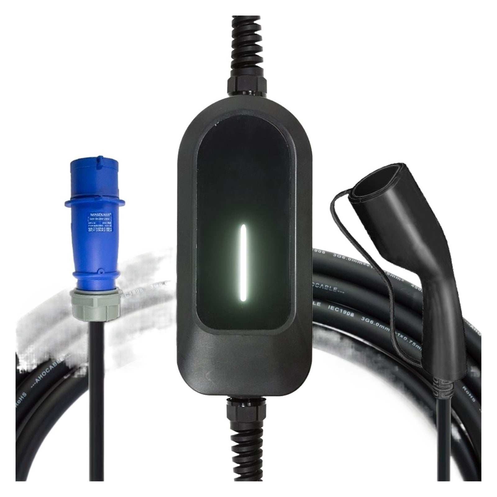 Electric Car Charger, 32A 7KW Type 2 EVSE EV Charger Portable Electric Vehicle Type 2 Cable 62196 Car Home Fast Charing
--------
Wall Charging Unit