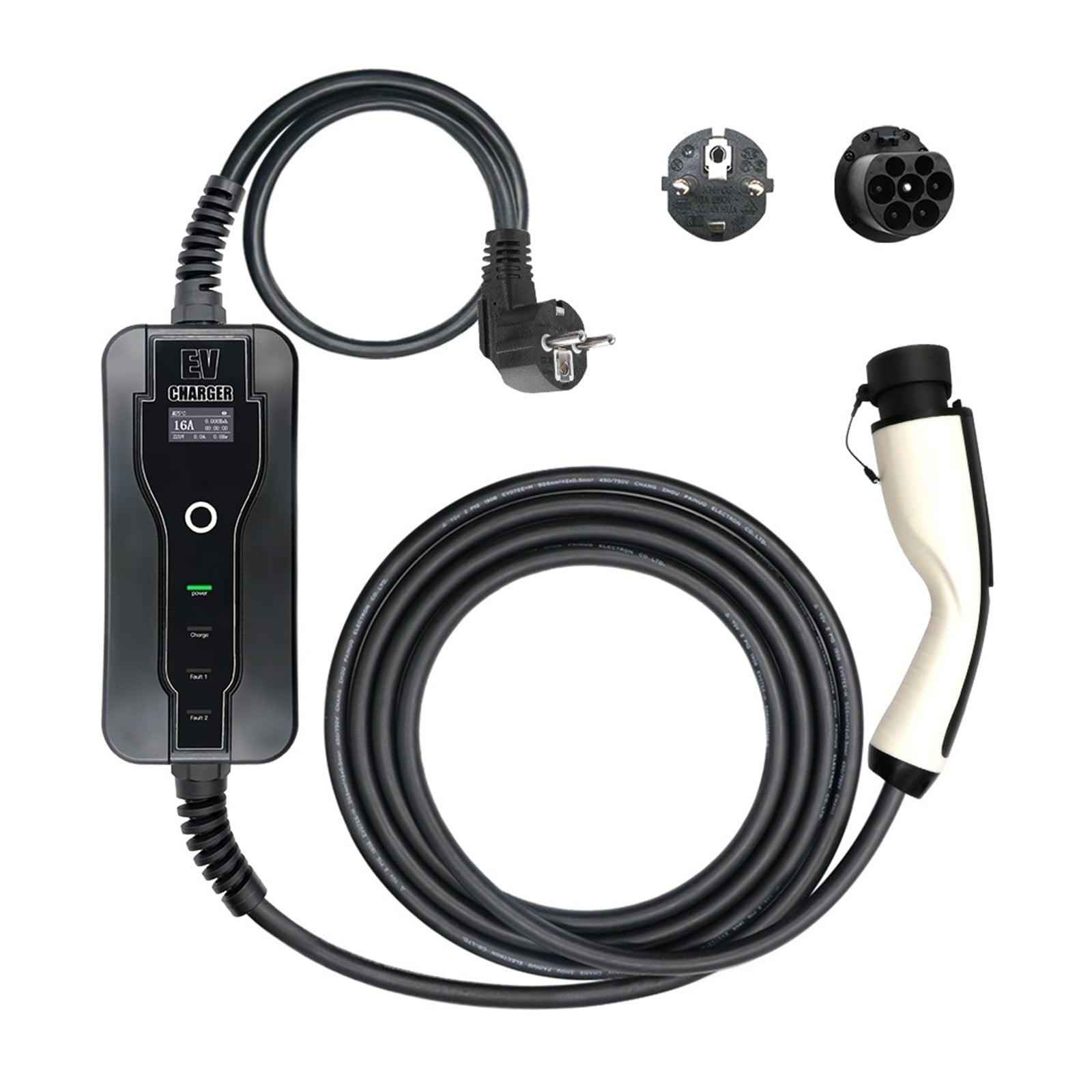 Electric Car Charger, EV Charger 16A 3.6KW GBT Portable Charger Level2 Electric Vehicle Charging Cable 5M Cable
--------
Wall Charging Unit