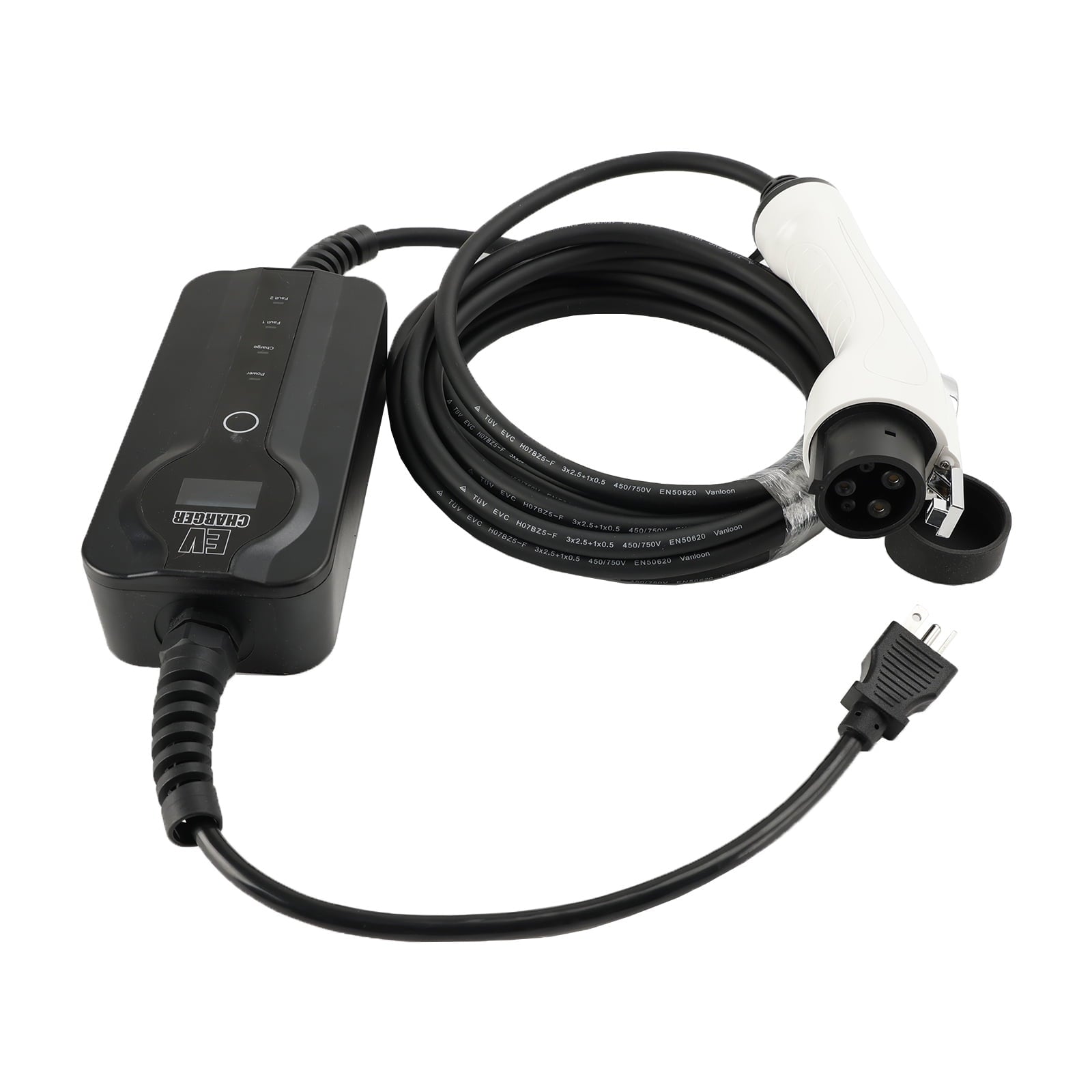Electric Car Charger EV J1772 Home 100-240V 16A Adjustable 7 Meter Level 2
