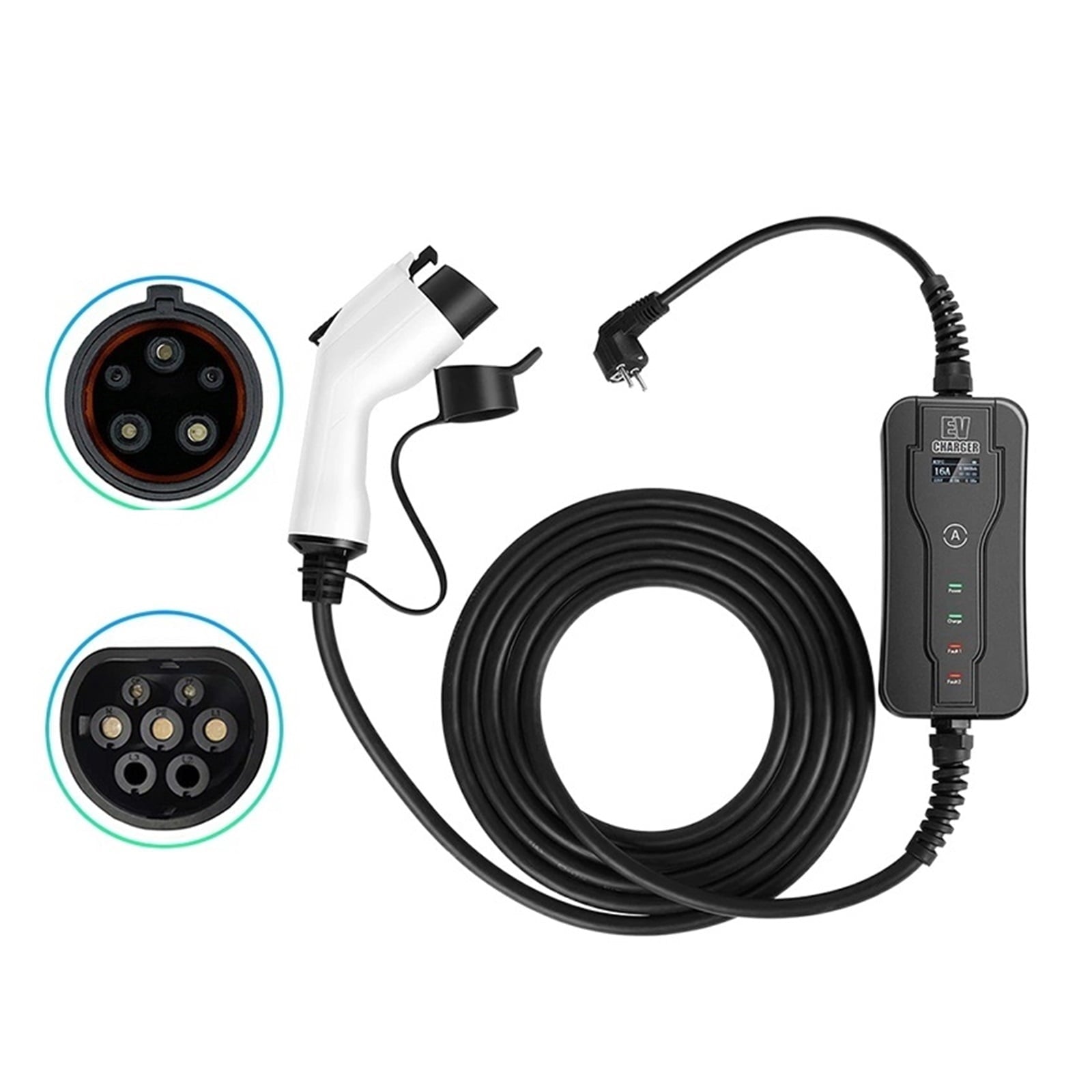 Electric Car Charger, J1772 Type 1 EV Charger Electric Vehicle Charger Level 2 EVSE Charging Cable Wallbox Type 2 16A Car Charger
--------
Wall Charging Unit