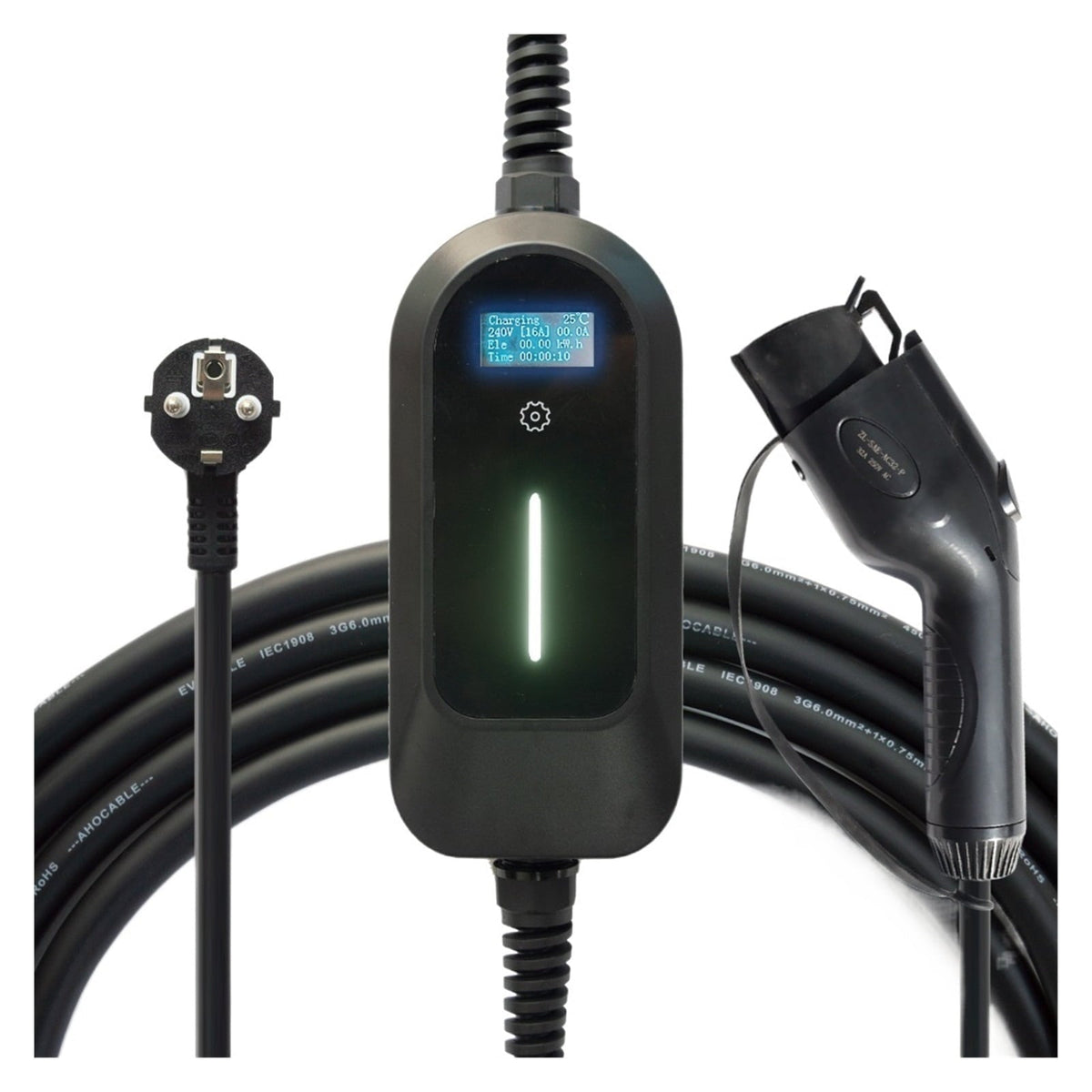 Electric Car Charger, Portable EV Charger Type1 SAE J1772 16A EVSE Charging Cable Controller Wallbox for Electric Car
--------
Wall Charging Unit