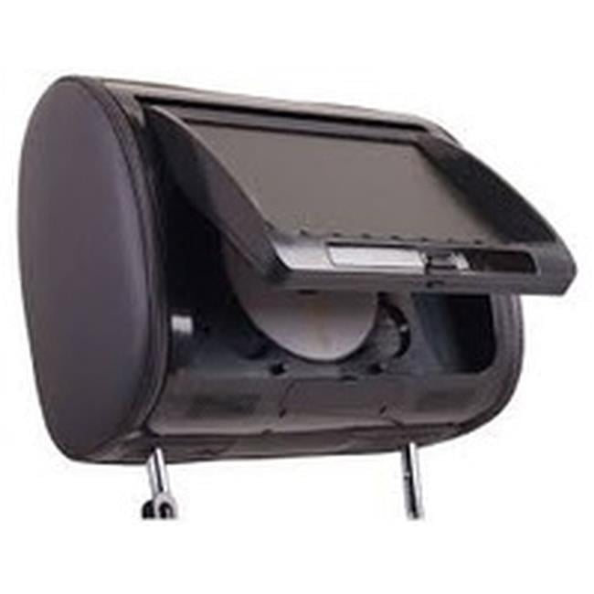 Farenheit HRD91CC 9 in. Preloaded Headrest with DVD Player Black, Gray & Tan Skins