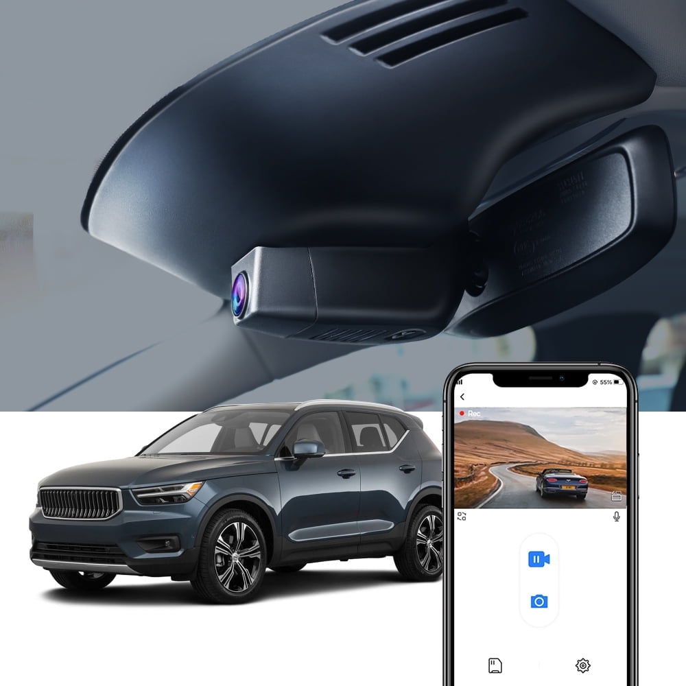 Fitcamx 4K Dash Cam Compatible with Volvo XC40 T4 T5 Model A (Compare Cover Shape), Integrated OEM Look, UHD 2160P Video, Built-in WiFi & APP, Loop Recording, G-Sensor, Easy to Install, 64GB Card