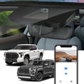 Fitcamx 4K Dash Cam Suitable for Toyota Tundra 2017-2021 & Sequoia 2017-2022 Limited SR5 Platinum TRD Pro, Integrated OEM Look, High Definition 2160P Video WiFi, G-Sensor, Loop Recording, 64GB Card