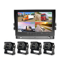 HD AHD 9 Inch 1920*1080P Car MP5 DVR 4Ch Video Recorde Monitor With AHD Front Rear Left Right Parking Camera For Truck Bus