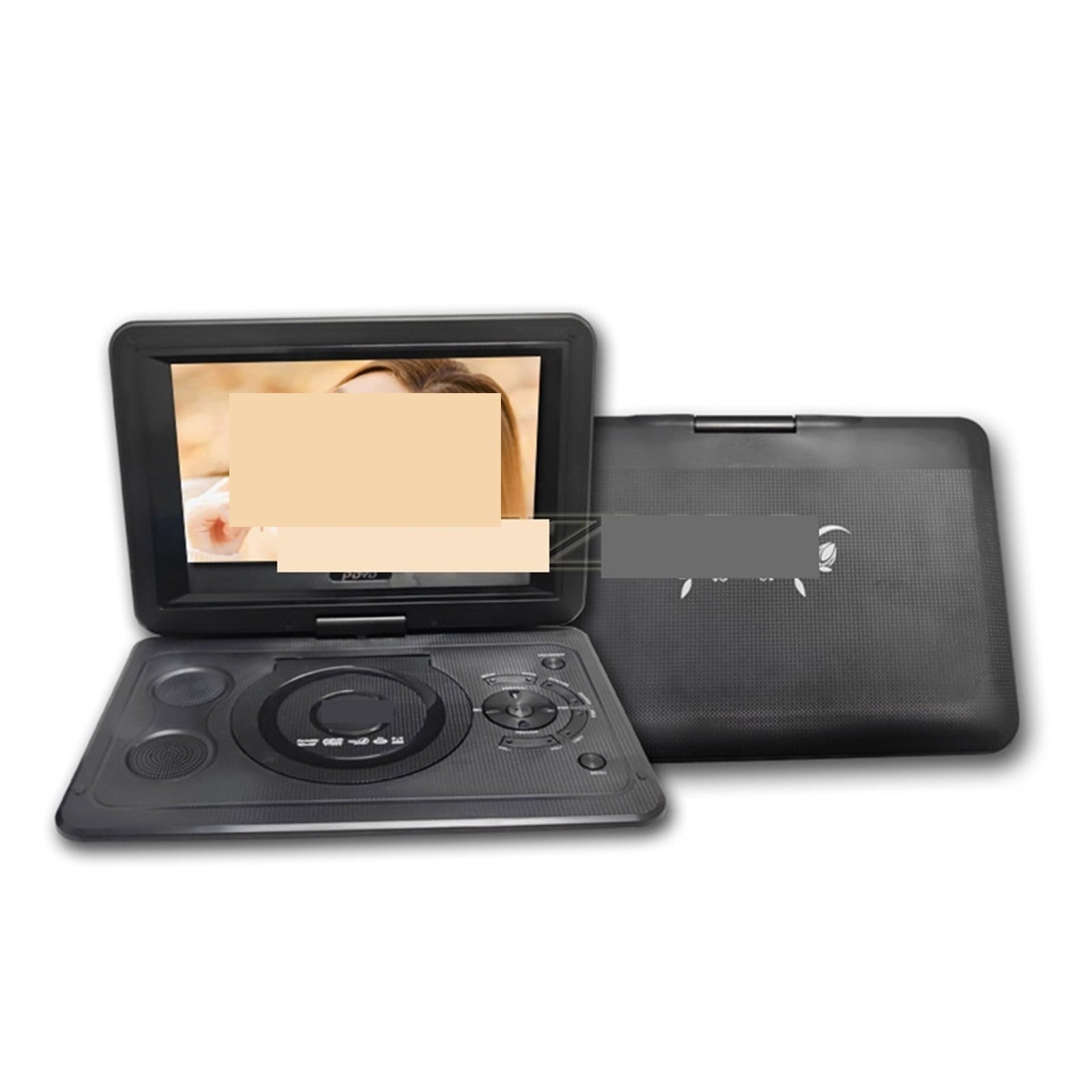 HD Portable Rotating Screen Smart TV VCD DVD Player SD Card USB Video Player With Rechargeable Battery ,Multimedia Supported