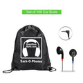 HamiltonBuhl SOP-HABUD Sack-O-Phones 100 Earbuds in Carry Bag