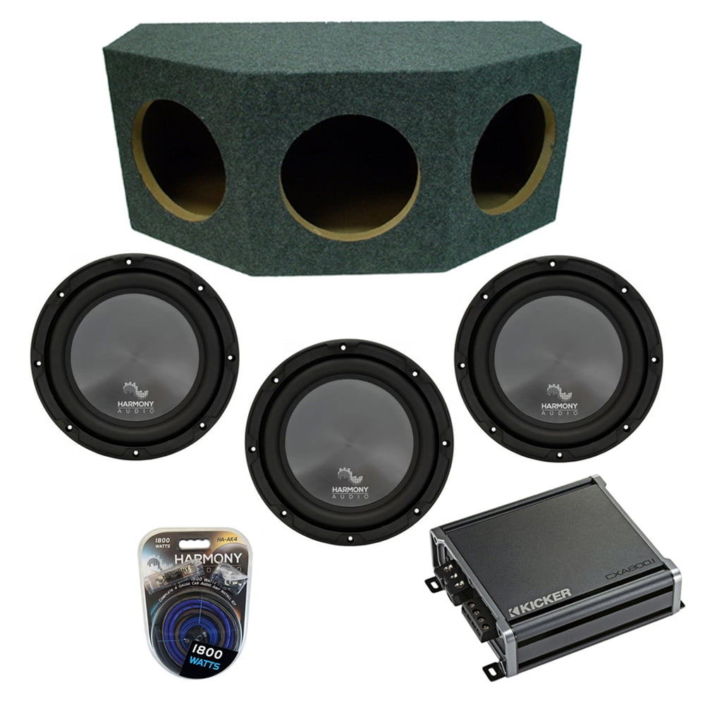 Harmony Audio R124 Triple 12Subwoofer Loaded 1800 Watt Sub Box & CXA800.1 Amp