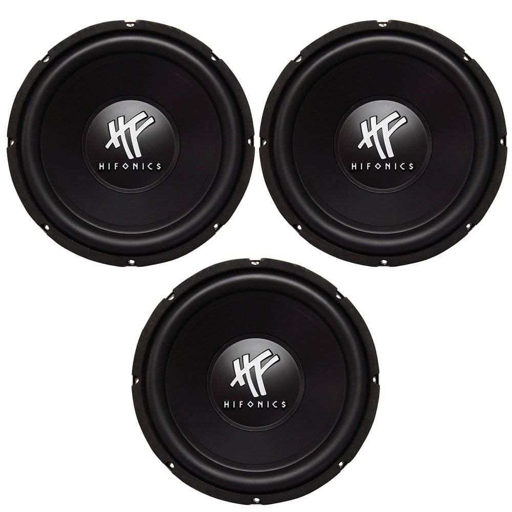 Hifonics 12800 Watt 4 Ohm DVC Car Audio Subwoofer Power Bass Sub (3 Pack)
