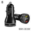 High-end Version 65W+22.5W(B) Car Charger Suitable For OP Super Flash Charge Findx3 Car Charger M8Q9 Y9S6
