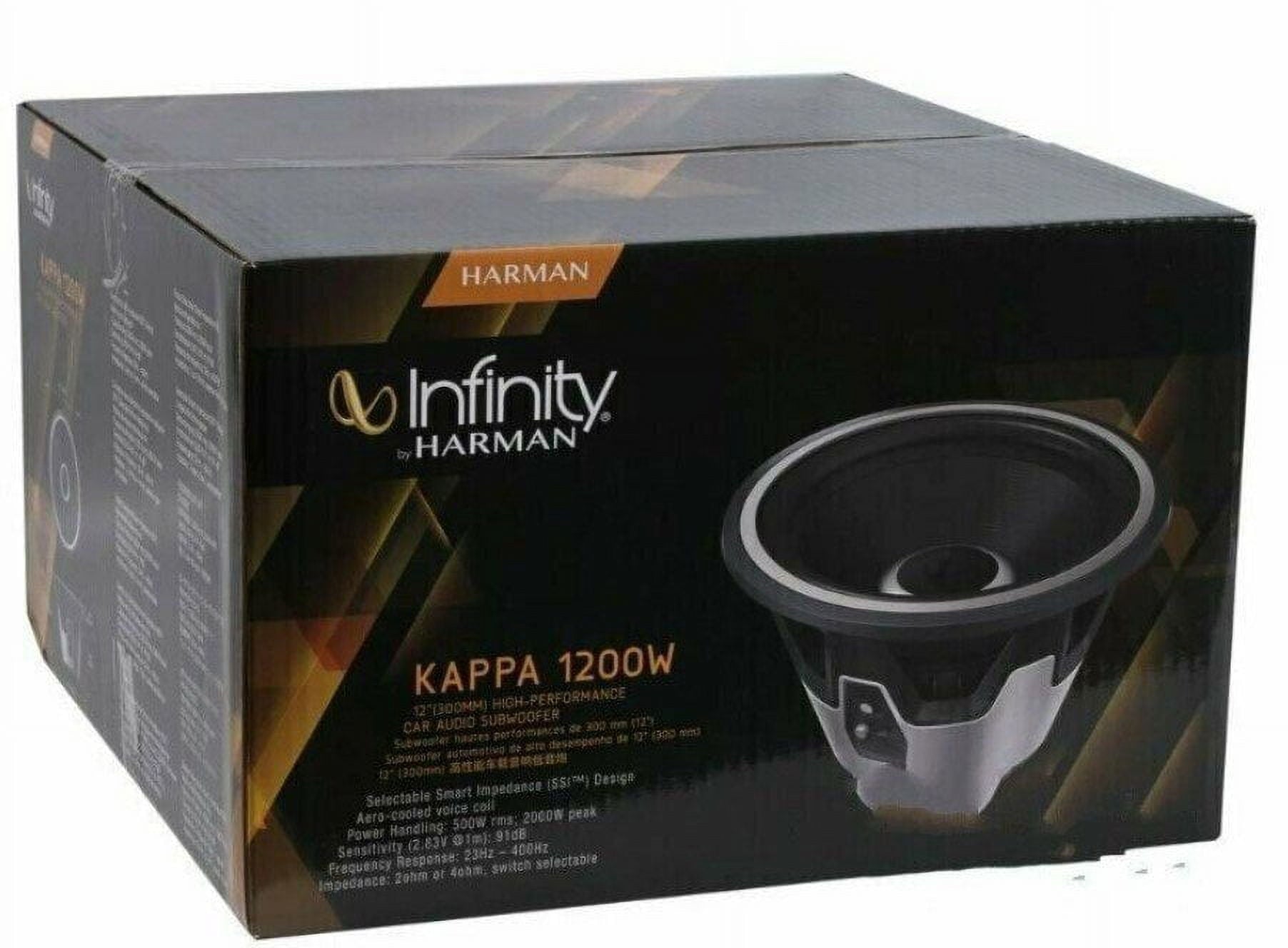 Infinity Kappa 1200W 121200 Watt Car Audio Subwoofer, Black