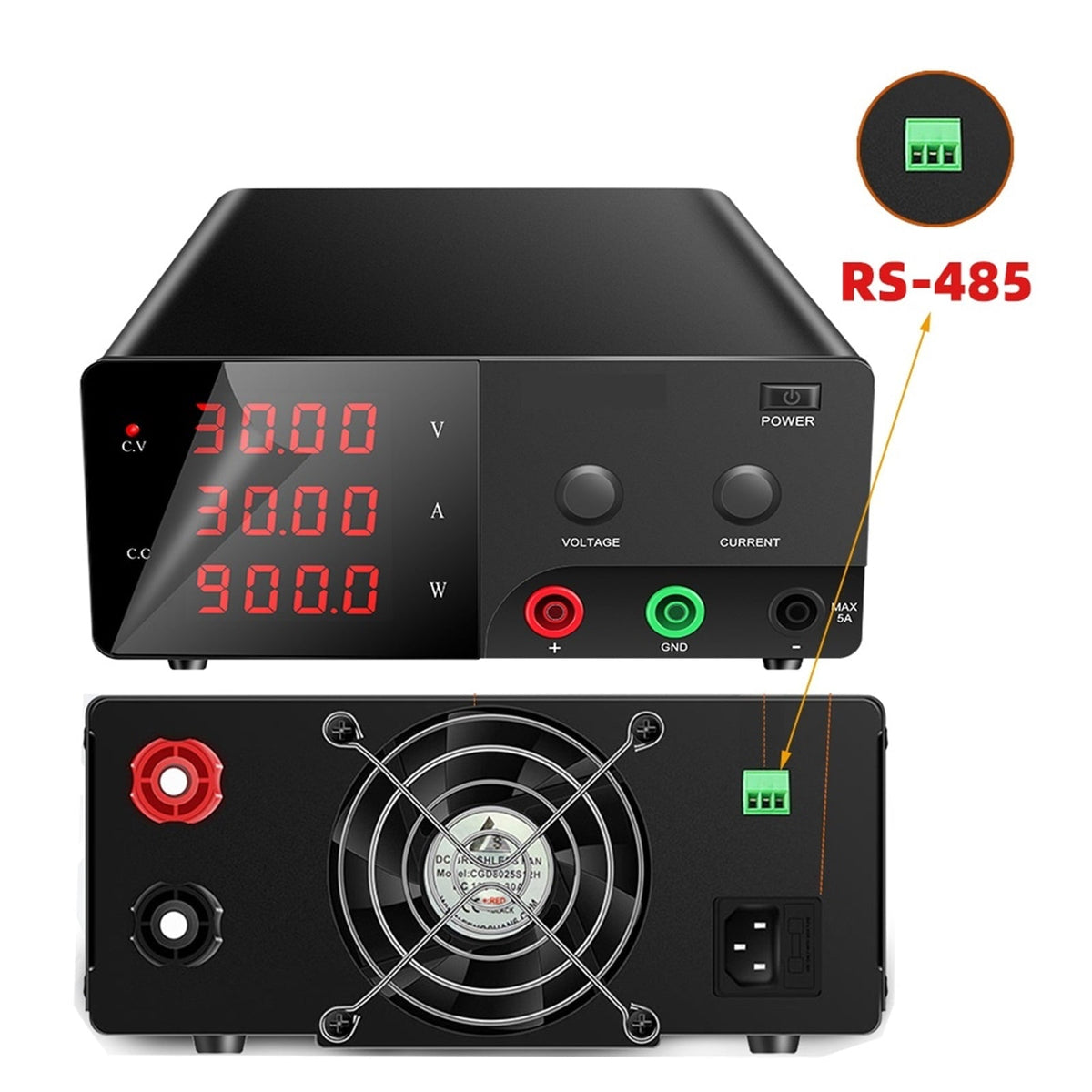 Interface Programmable Remote Control Laboratory DC Power Supply Adjustable 600W 900W 30V20A 30A 15V 60A ,Easy to Use
