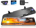 JOMISE K17 Dash Cam 4K GPS 12Rear View Mirror Camera 2160P Ultra HD Front and Rear Night Vision Parking Assistante 64GB Card