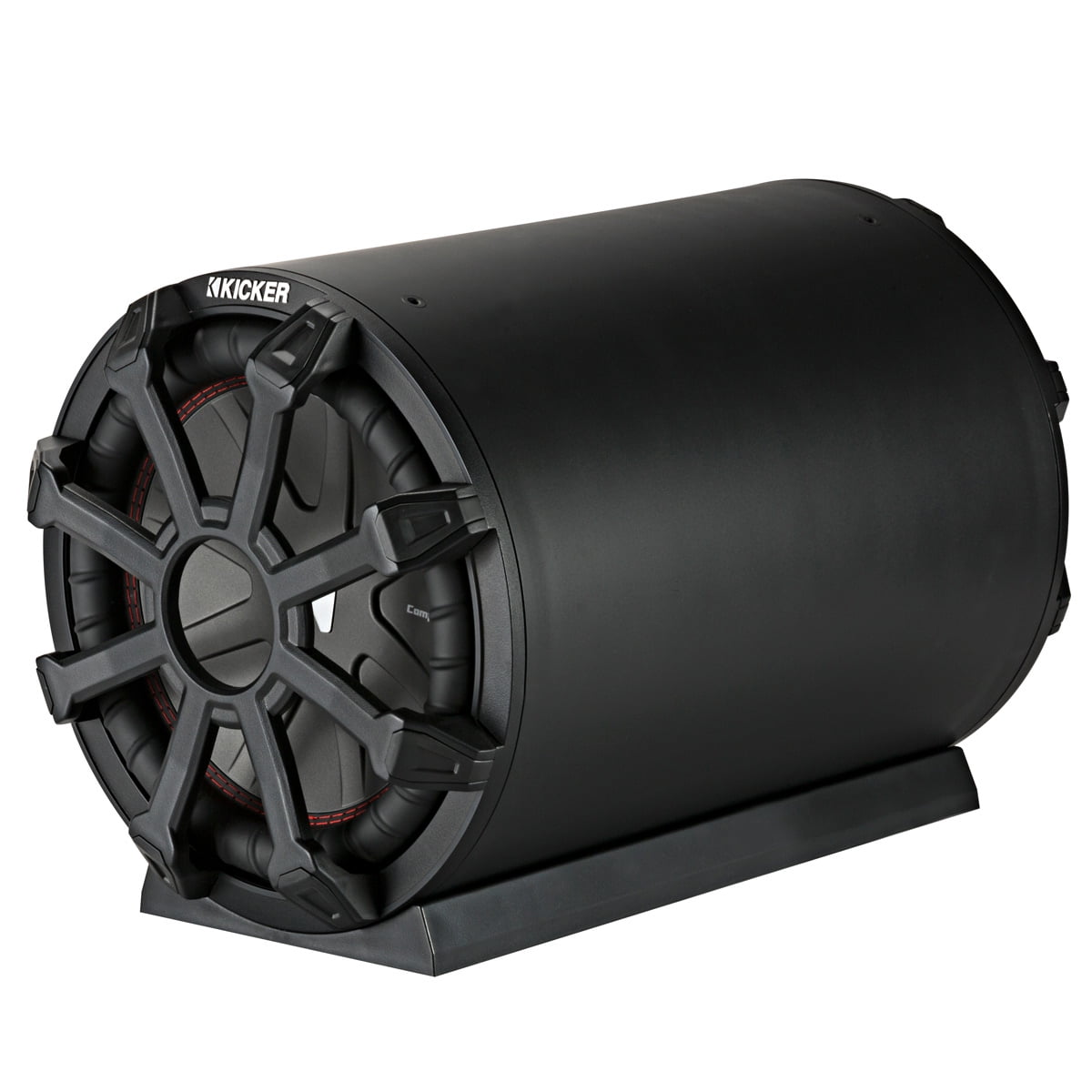 KICKER 10 Inch 400W RMS 4 Ohm Enclosed Tube TB Subwoofer Enclosure, Black