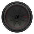 KICKER CompR 12 Inch 2 Ohm DVC 500W RMS Power Car Audio Subwoofer, Black