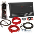 Kenwood KAC-9106D w/Belva 1.0 Farad Capacitor + Belva 2000 Watt Handling Amp Kit 1000W RMS Class D Monoblock Car Amplifier w/ 1.0 Farad Capacitor & 4 AWG Amp Kit